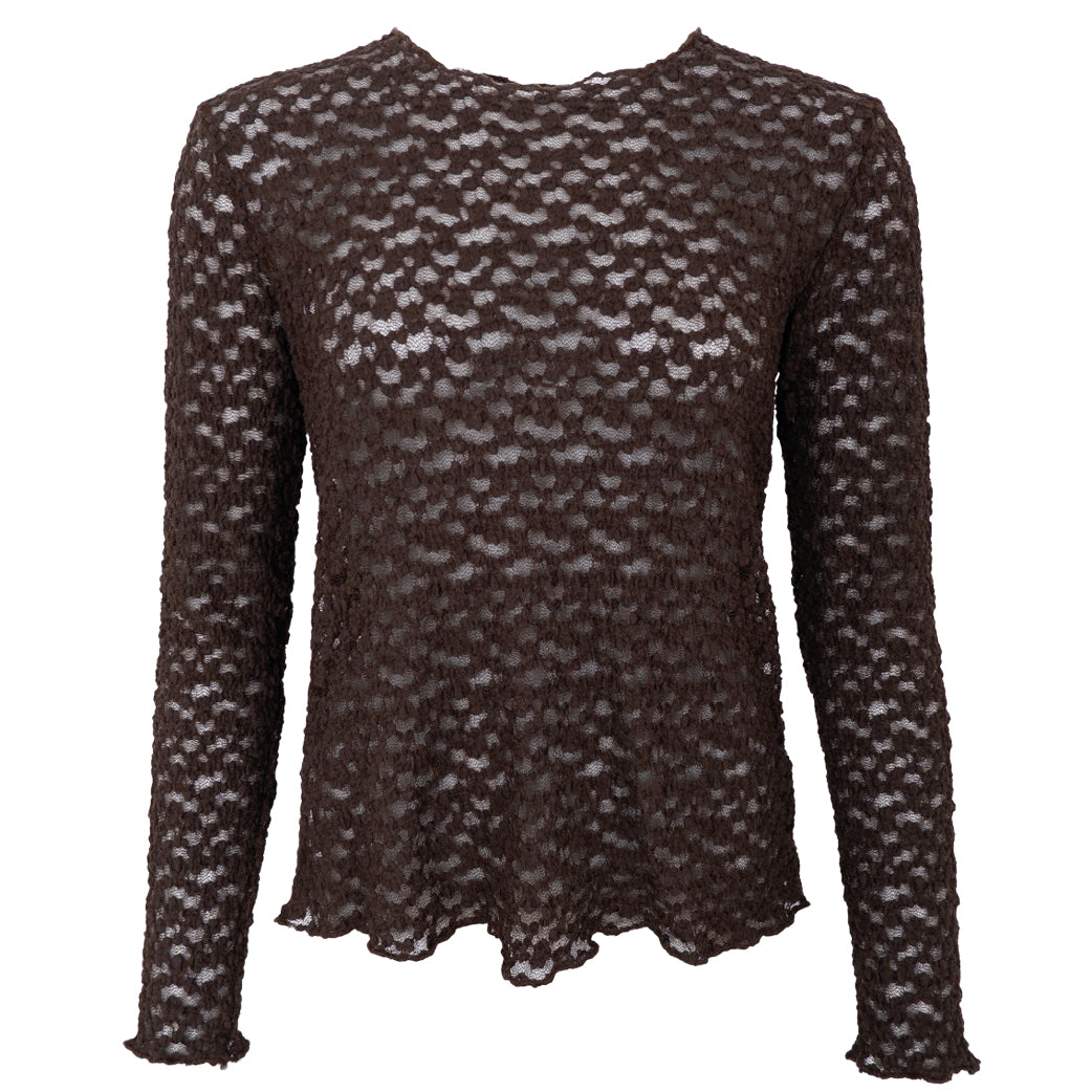 BLACK COLOUR Bcblair Ls Lace Blouse Coffee