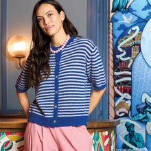 Indlæs billede til gallerivisning BLACK COLOUR Bcdell Stripe Cardigan Blue
