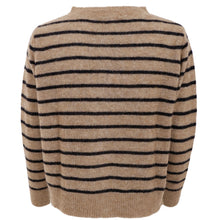 Indlæs billede til gallerivisning BLACK COLOUR Bcdell Striped Knit Cardigan Taupe
