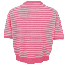 Indlæs billede til gallerivisning BLACK COLOUR Bcdell Stripe Cardigan Raspberry

