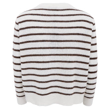 Indlæs billede til gallerivisning BLACK COLOUR Bcdell Striped Knit Cardigan Off White
