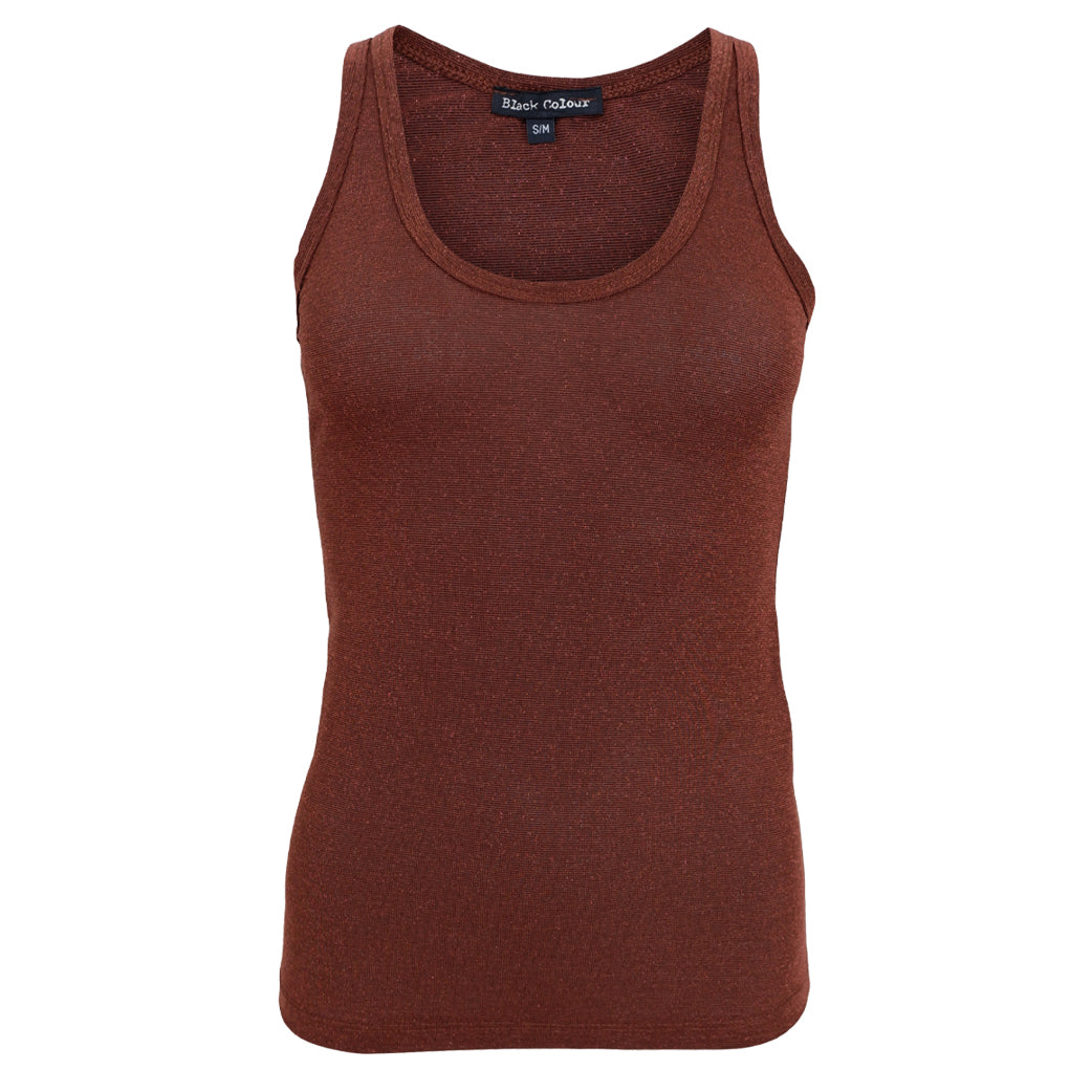 BLACK COLOUR Bcfaye Lurex Top Coffee