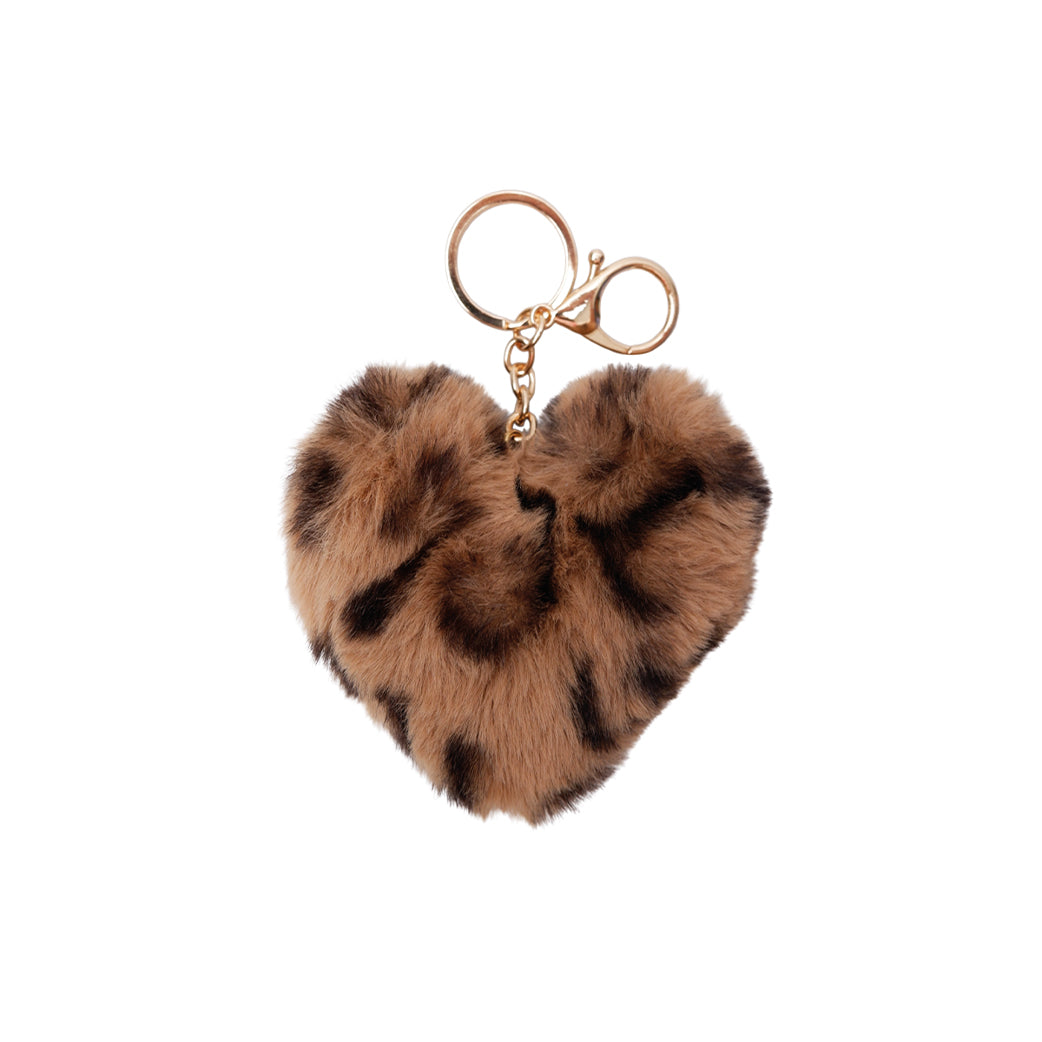 BLACK COLOUR Bcheart Soft Keyhanger Brown Leo