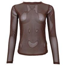 Indlæs billede til gallerivisning BLACK COLOUR Bcjessie Mesh Blouse Coffee
