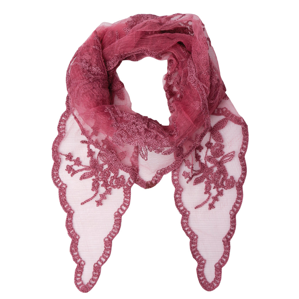BLACK COLOUR Bcmiriana Triangle Lace Scarf Wine