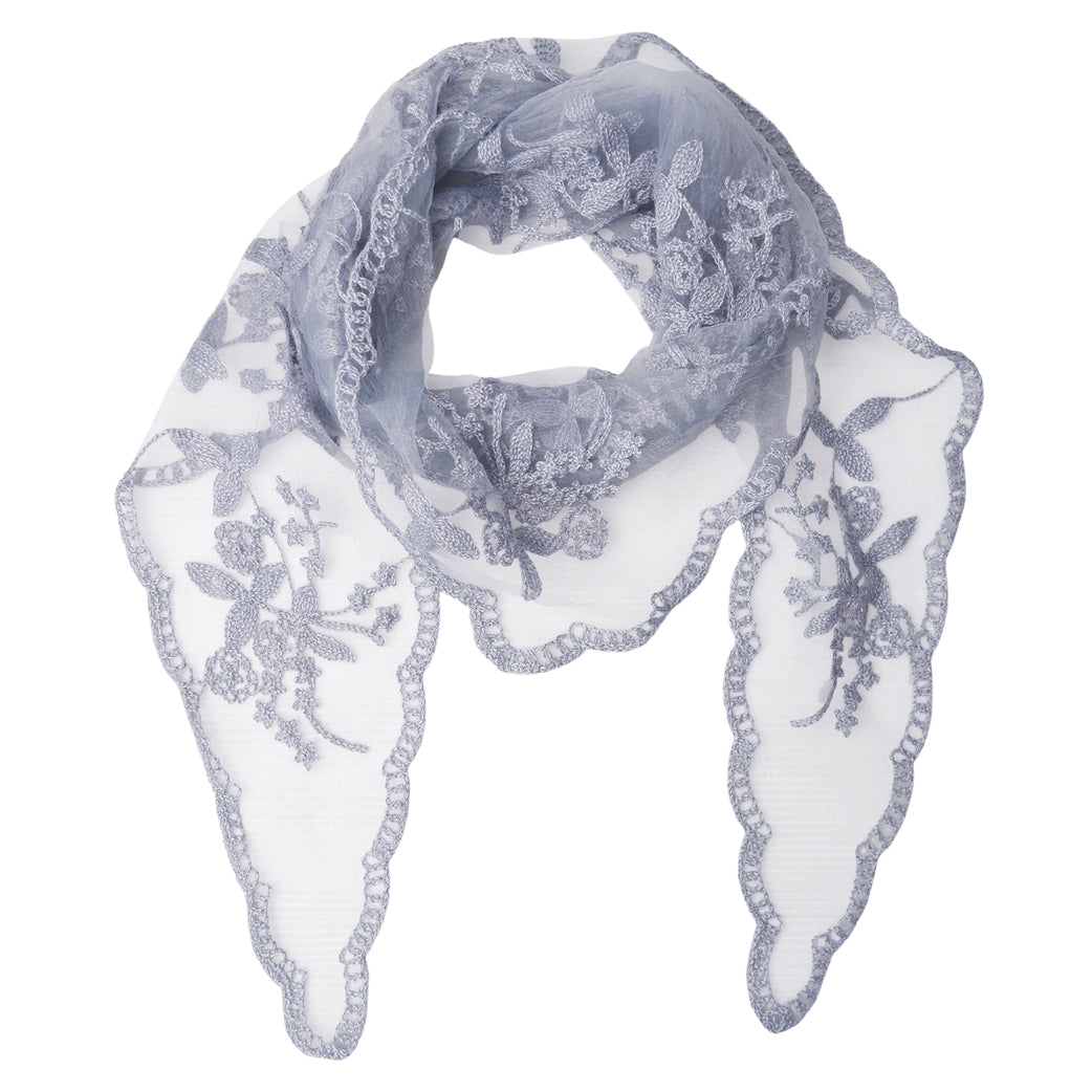 BLACK COLOUR Bcmiriana Triangle Lace Scarf Grey