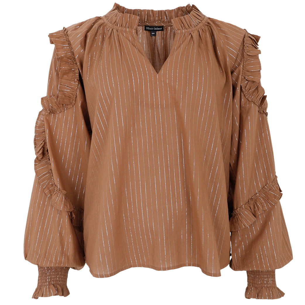 BLACK COLOUR Bcnova Lurex Striped Blouse Frappe