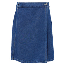 Indlæs billede til gallerivisning BLACK COLOUR Bcray Short Wrap Skirt Denim Blue
