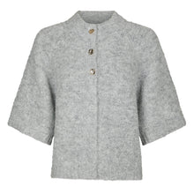 Indlæs billede til gallerivisning NEO NOIR Benuta Fluffy Knit Cardigan Grey Melange
