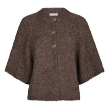 Indlæs billede til gallerivisning NEO NOIR Benuta Fluffy Knit Cardigan Light Brown
