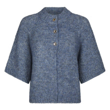 Indlæs billede til gallerivisning NEO NOIR Benuta Fluffy Knit Cardigan Smoke Blue

