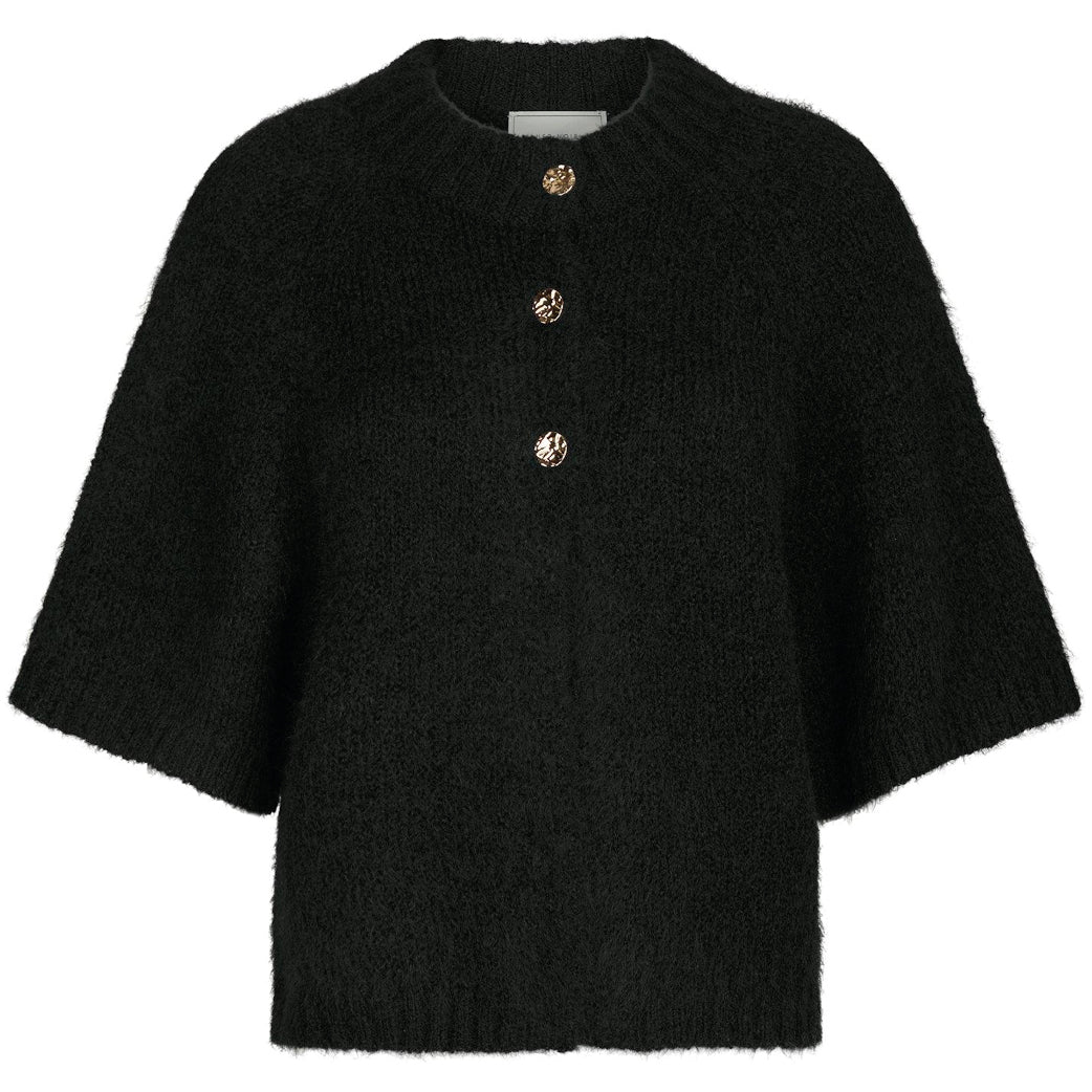NEO NOIR Benuta Fluffy Cardigan Sort