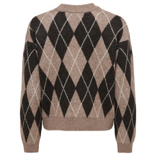 Indlæs billede til gallerivisning JDY Bianka Argyle Pullover Chocolate Torte
