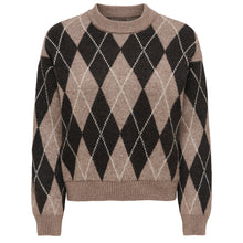 Indlæs billede til gallerivisning JDY Bianka Argyle Pullover Chocolate Torte
