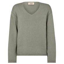 Indlæs billede til gallerivisning MOS MOSH Bine LS V-neck Knit Shadow
