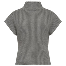 Indlæs billede til gallerivisning MOS MOSH Biola Bine Knit Vest Grey Melange
