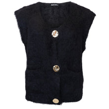 Indlæs billede til gallerivisning BLACK COLOUR Bcbjoerk Knitted Button Vest Black
