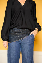 Indlæs billede til gallerivisning BLACK COLOUR Bcardenia Mini Scarf W/Stones Black
