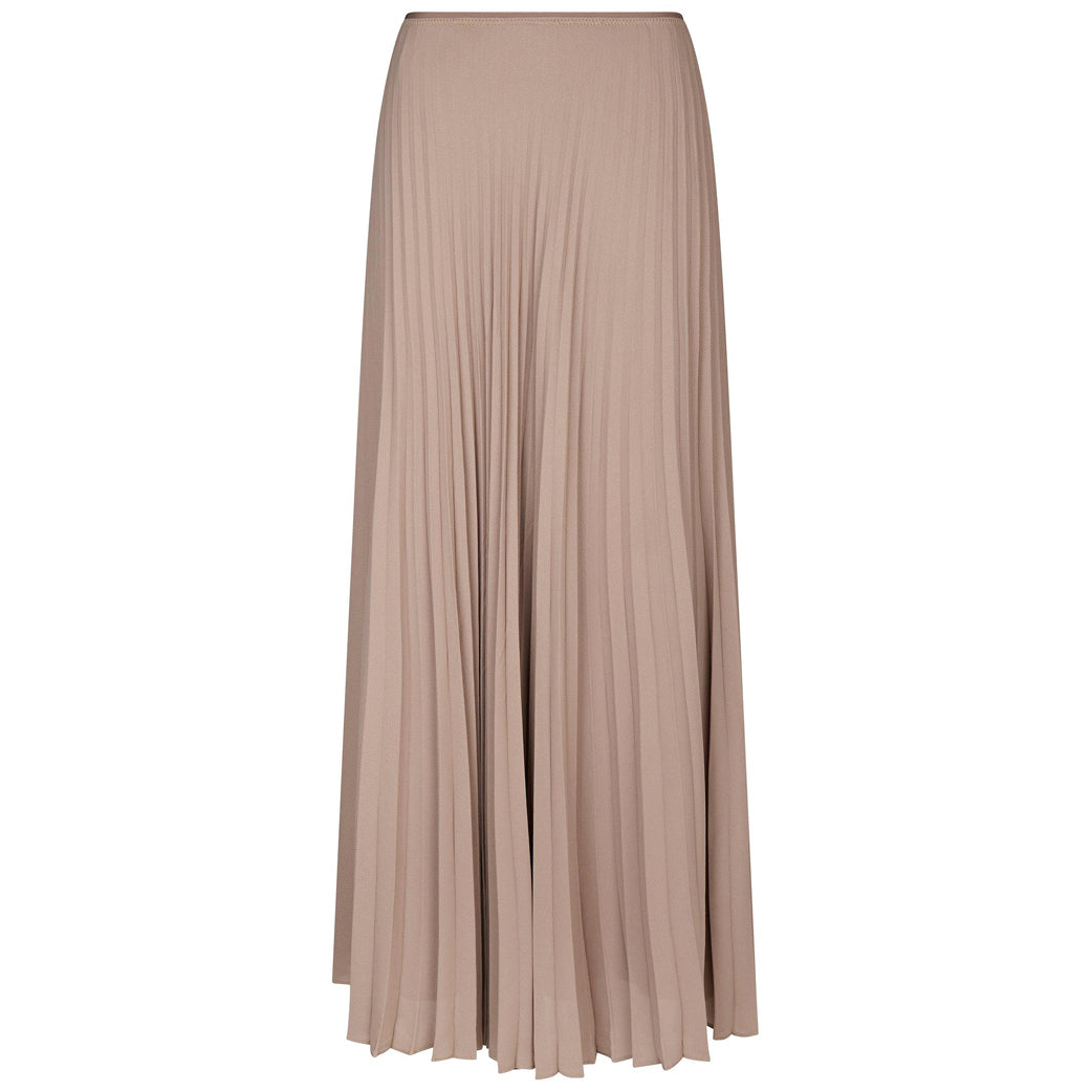 NEO NOIR Boni Simple Plisse Skirt Dark Taupe