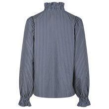 Indlæs billede til gallerivisning NEO NOIR Brielle Twill Stripe Shirt Dusty Blue
