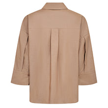 Indlæs billede til gallerivisning MOS MOSH Britze Cam Cotton Blouse Dark Camel
