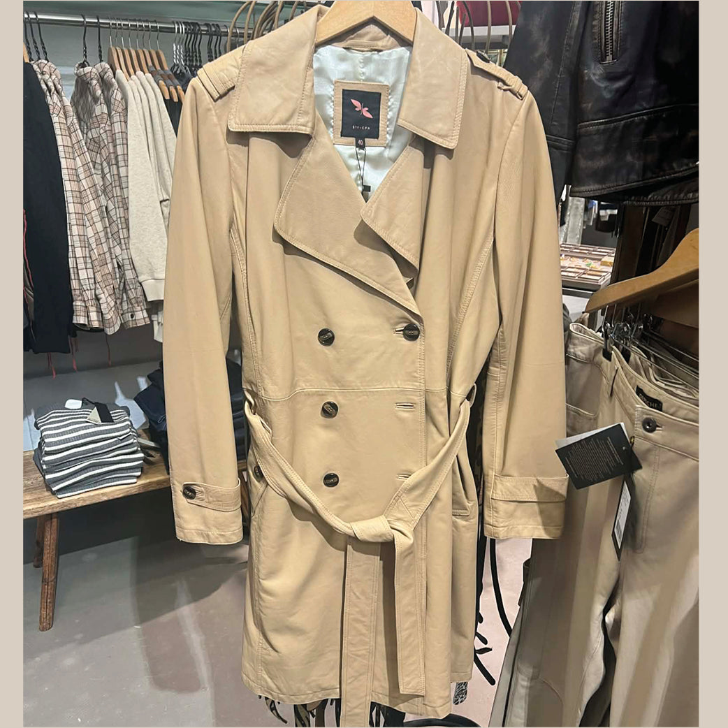 BTF 10083 Trenchcoat Long Latte