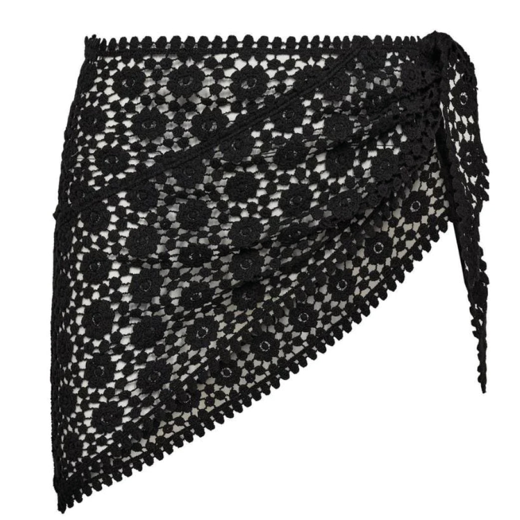 CO' COUTURE Calin Crochet Scarf Skirt Sort