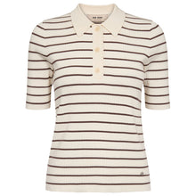 Indlæs billede til gallerivisning MOS MOSH Caliz Stripe SS Knit Coffe Quartz
