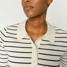 Indlæs billede til gallerivisning MOS MOSH Caliz Stripe SS Knit Navy
