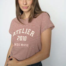 Indlæs billede til gallerivisning MOS MOSH Camp O-SS Stripe Tee Cowhide

