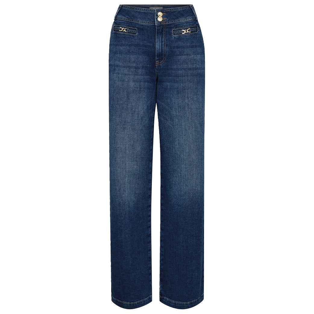 MOS MOSH Candia Peach Jeans Dark Blue Long