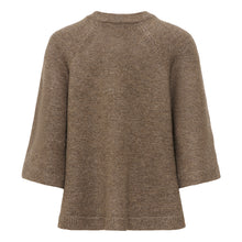 Indlæs billede til gallerivisning JDY Cady 3/4 O-Neck Cape Cardigan Knit Chocolate Chip
