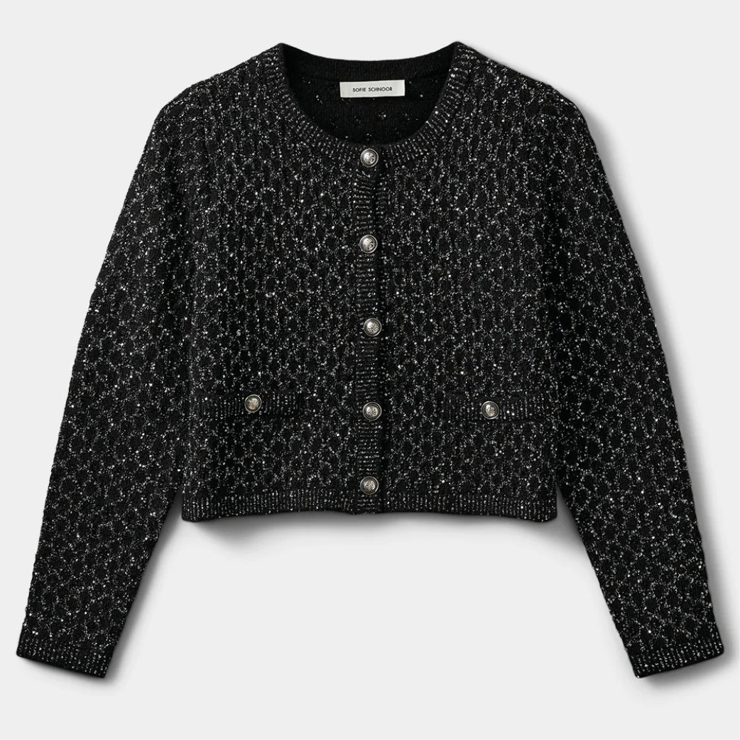 SOFIE SCHNOOR Carnet Cardigan Black Glitter