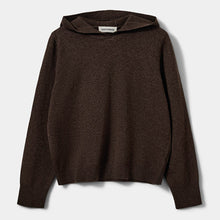 Indlæs billede til gallerivisning SOFIE SCHNOOR Cassie Knit Hoodie Dark Coffee
