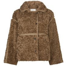 Indlæs billede til gallerivisning NEO NOIR Castor Faux Fur Jacket Taupe
