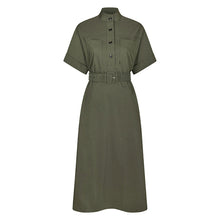 Indlæs billede til gallerivisning NEO NOIR Cina Poplin Dress Army
