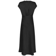 Indlæs billede til gallerivisning NEO NOIR Clarita Drapy Sateen Dress Sort
