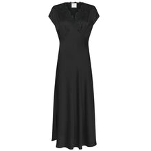 Indlæs billede til gallerivisning NEO NOIR Clarita Drapy Sateen Dress Sort
