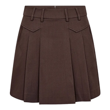 Indlæs billede til gallerivisning CO' COUTURE Luna Pleat Mini Skirt Dark Brown
