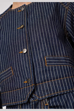 Indlæs billede til gallerivisning CO' COUTURE Sigga Stripe Pant Denim Blue
