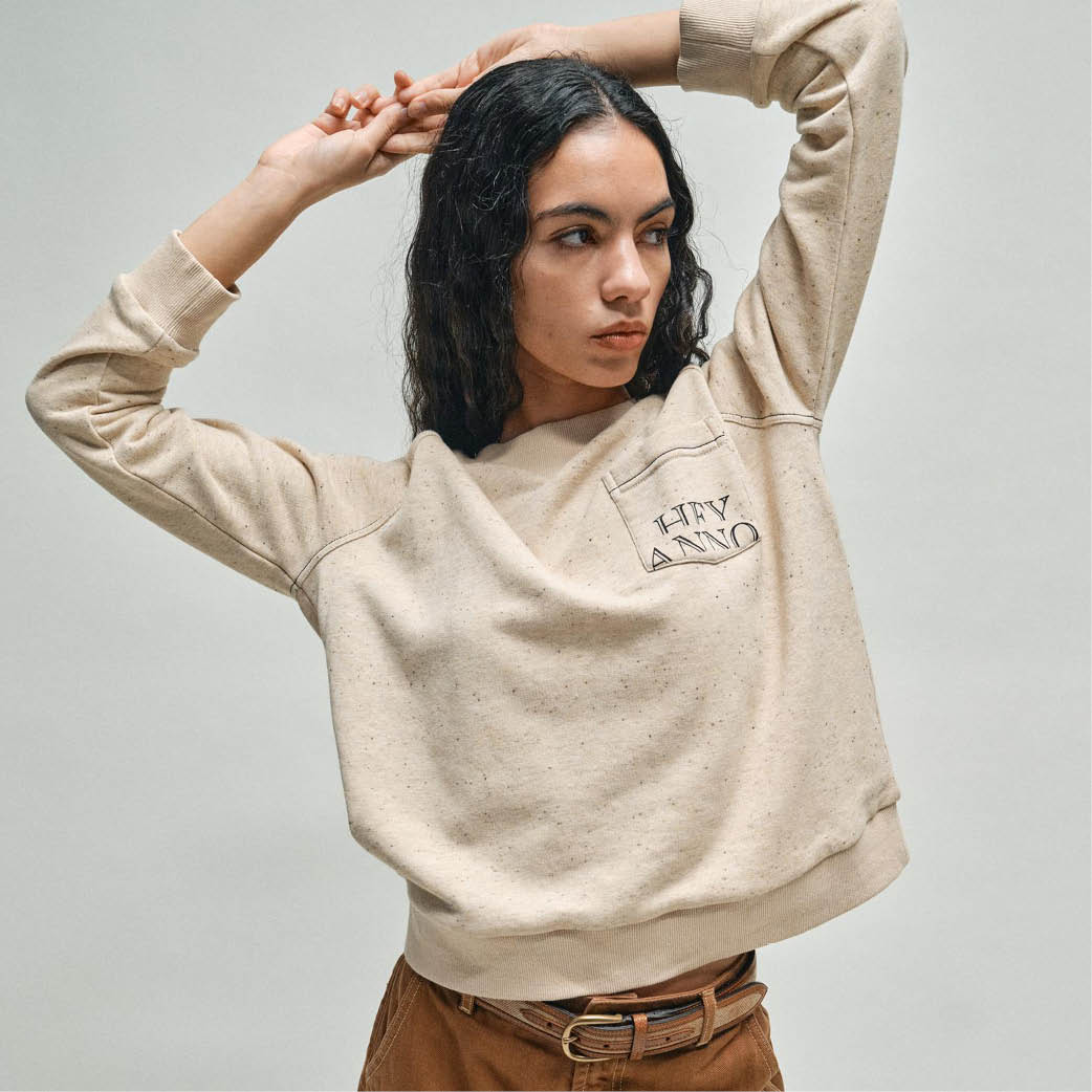 HEYANNO Costa Nib Sweatshirt Nature
