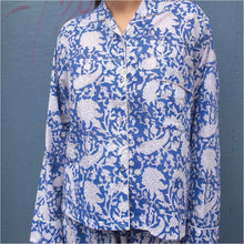 Indlæs billede til gallerivisning CRAFT SISTERS Pyjamas Blockprint Blue Flower
