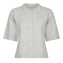 Indlæs billede til gallerivisning NEO NOIR Cunna Knit Blouse Light Grey
