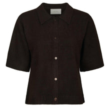 Indlæs billede til gallerivisning NEO NOIR Cunna Knit Blouse Dark Brown
