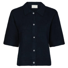 Indlæs billede til gallerivisning NEO NOIR Cunna Knit Blouse Navy
