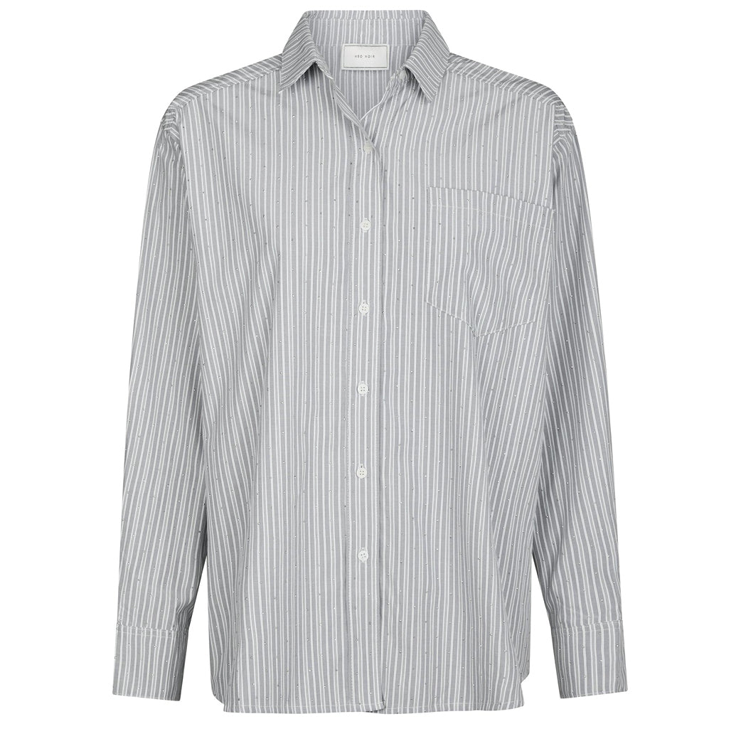 NEO NOIR Dalma Stone Shirt Light Grey