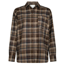 Indlæs billede til gallerivisning NEO NOIR Dalma Flannel Check Shirt Dark Taupe
