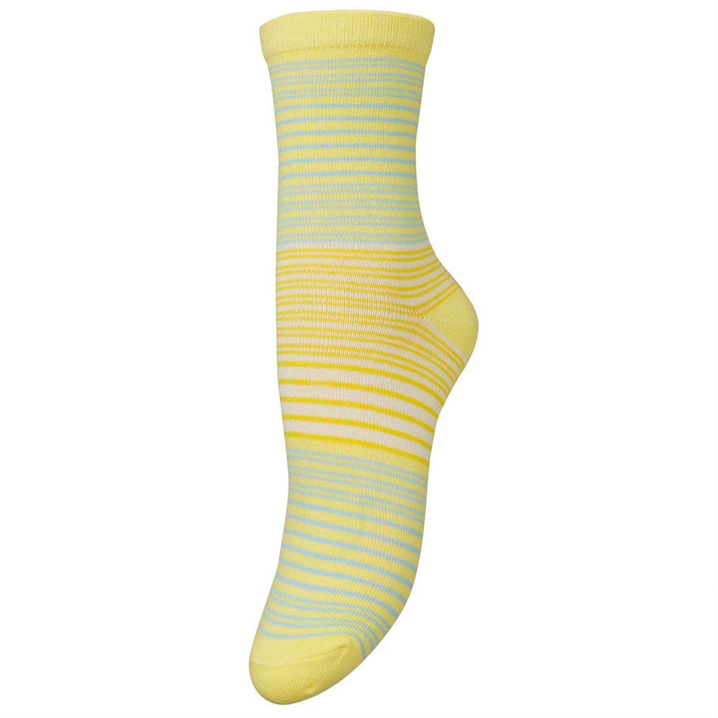 BECK SÖNDERGAARD Dandy Stripe Sock Popcorn Yellow