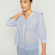 Indlæs billede til gallerivisning MOS MOSH Debby Stripe Shirt Brunnera Blue
