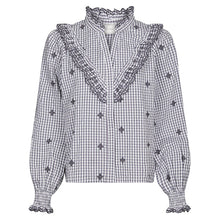 Indlæs billede til gallerivisning NEO NOIR Degas Check Blouse Grey
